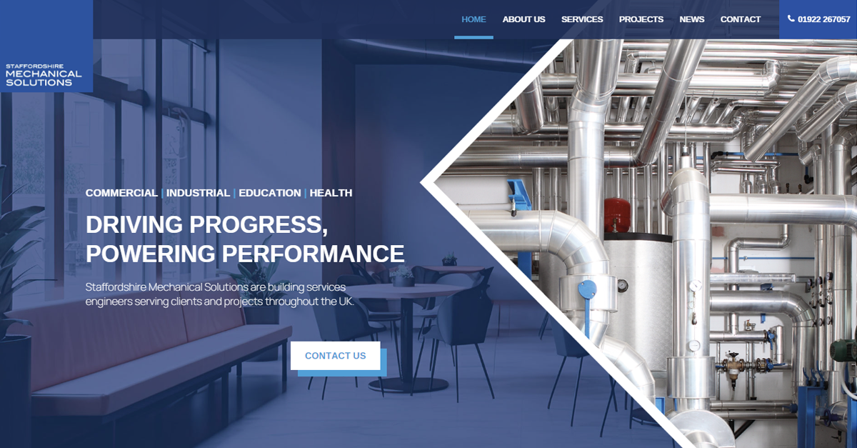 Mechanical Services for New Build Warehouse and Office SMS Ltd